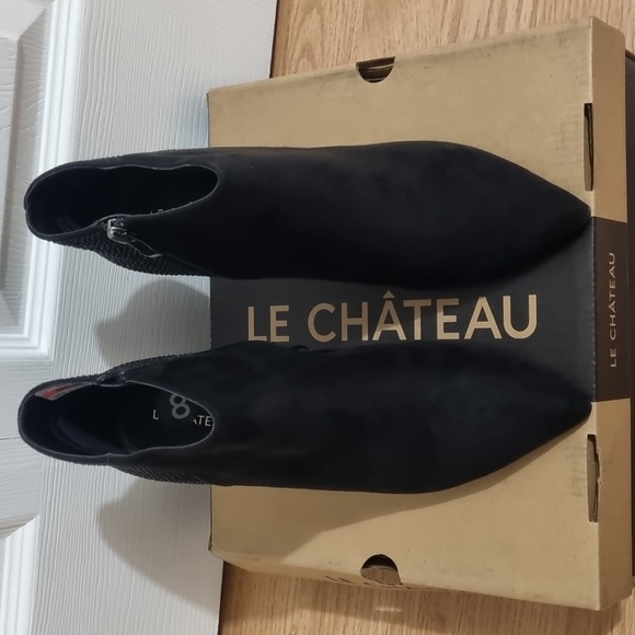 LE CHATEAU - NWT ankle boots stiletto black - 8 - Picture 5 of 7